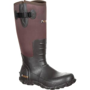 Men's Core Waterproof Neoprene Outdoor Rubber Boot - Brown -Size- 11(M)