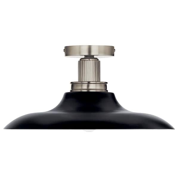 Sarek 1-Light Convertible Pendant/Semi Flush in Black