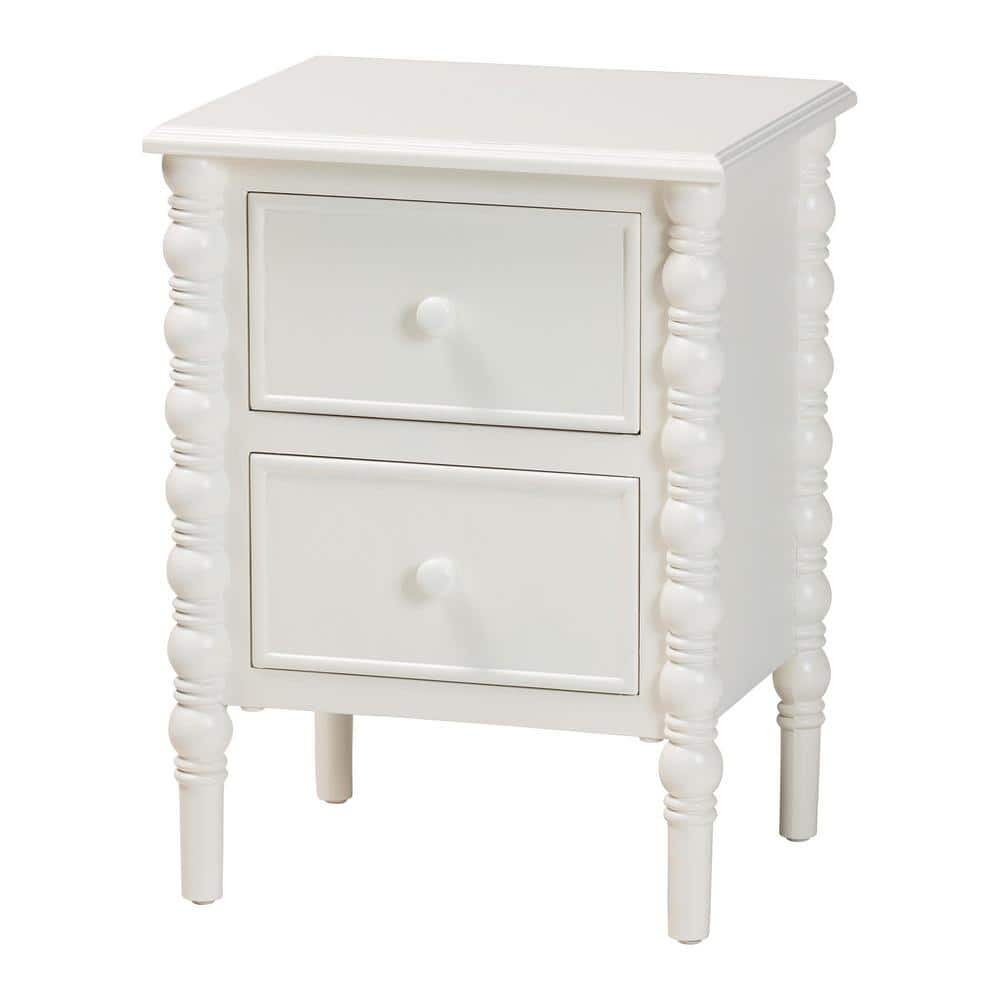 Malinda 17.7 in. Black Rectangle Wood End Table with 2-Drawers - thumbnail 10