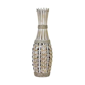 White Bamboo Tall Vase