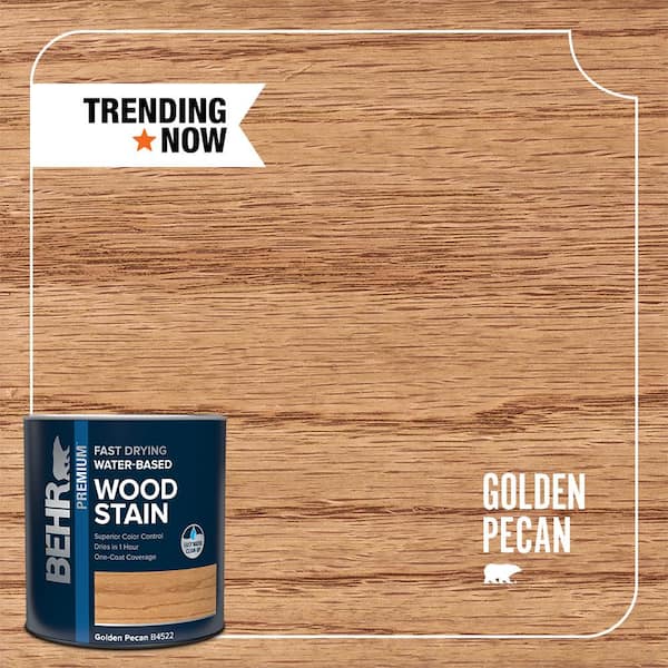 BEHR 1 qt. #TIS-522 Golden Pecan Transparent Fast Drying Water-Based Interior Wood Stain