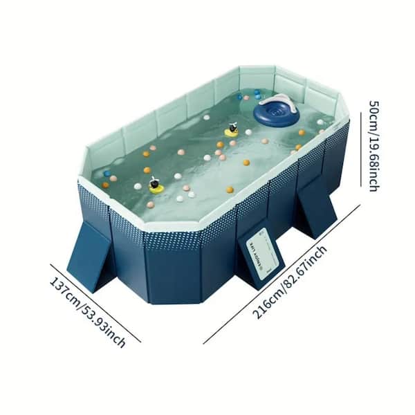 Aionor 7ft PVC Folding Pool 310GAL Extra Large Outdoor Backyard