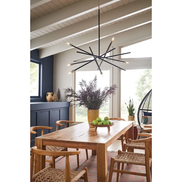 HINKLEY - Archer 6-Light Satin Black Sputnik Chandelier