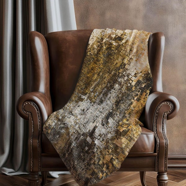 Premium Machine Washable ASB581 Brown 50 in. x 70 in. Sherpa Throw Blanket