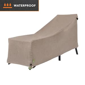 Garrison Patio Chaise Lounge Cover, Waterproof, 65 in. L x 28 in. W x 29 in. H, Sandstone