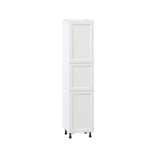 J COLLECTION Alton Painted 18 in. W x 84.5 in. H x 24 in. D in White Shaker Assembled Pantry Kitchen Cabinet with 4 Shelves ()