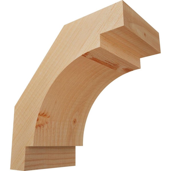 Ekena Millwork 5 1/2"W x 10"D x 10"H Merced Smooth Knee Brace, Douglas Fir