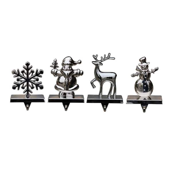 Silver Stocking Holder 4 Asst-Deer Design