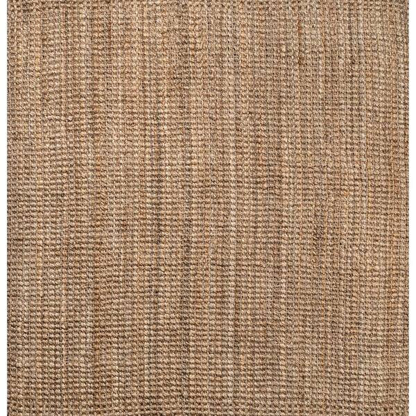 JONATHAN Y Natural Fiber 8 X 10 (ft) Jute Ivory Indoor Solid  Bohemian/Eclectic Area Rug