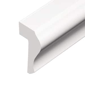 5262 9/16 in. x 1-1/8 in. x 8 ft. PVC Composite White Ply Cap Molding