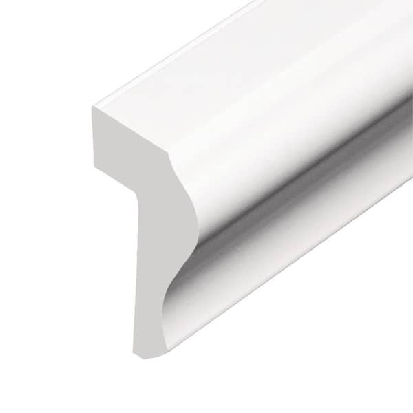 5262 9/16 in. x 1-1/8 in. x 8 ft. PVC Composite White Ply Cap Molding