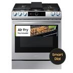 30 in. 5 Burner Slide-In Gas Range in Stainless Steel with Convection, Air Fry, Dehydrator Oven Cooking