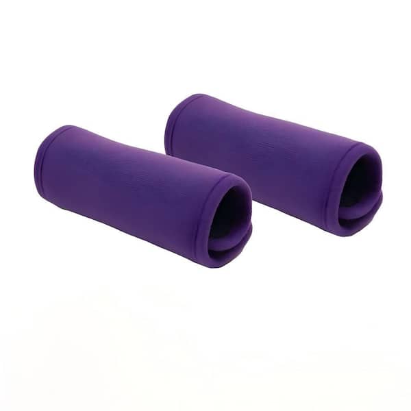2-Pack Mobility Series 9 x 5.5 in. Walker Handle Cushions, Breathable Soft Grips for Wheelchair Rollator in Purple