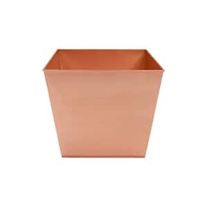 16.25 in. x 16.25 in. Square Copper Plated Galvanized Steel Flower Planter Box