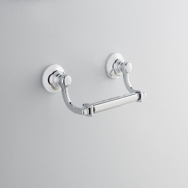 Bancroft Wall-Mount Double Post Toilet Paper Holder in Polished Chrome