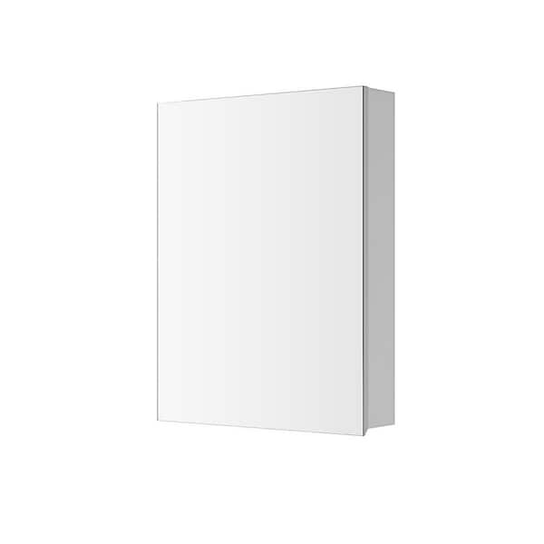 20 in. W x 26 in. H Rectangular Engineered Wood Medicine Cabinet with Mirror and Left Opening Door