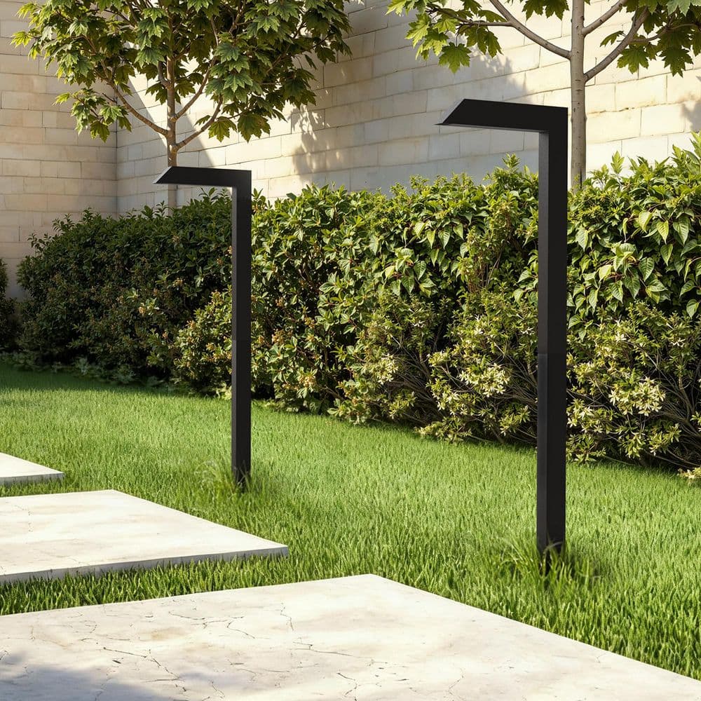 Hardwired Box Set Maxax 19 in. LED Black Aluminum 4000k Outdoor Weather Resistant ...