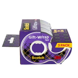 3/4 in. x 300 in. Clear Gift Wrap Tape (3-Pack)