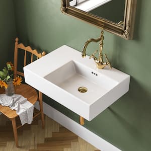 Drop in Bathroom Sink, Modern, Rectangular, 47, Arya CeraStyle 043600-U/D by Nameeks