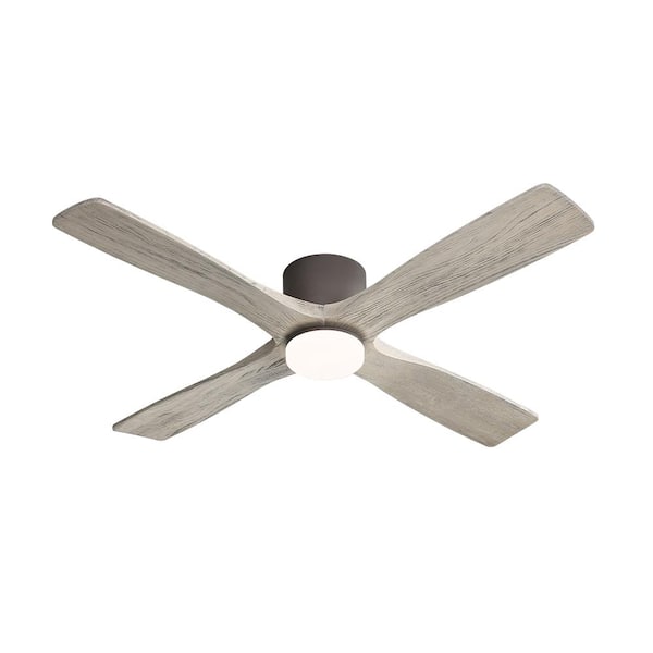 WINGBO 54 in. LED Indoor Charcoal Gray Ceiling Fan with Remote