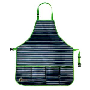 Raspberry Floral Medium Gardener's Tool Apron with Adjustable Neck and Waist Belts