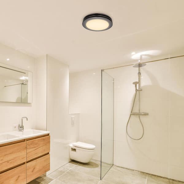 Bathroom Exhaust Fan Light, 80 CFM 2-Sones, 15-Watt Dimmable 3000K/4000K/5500K 3CCT LED Light(Oil Rubbed Bronze)