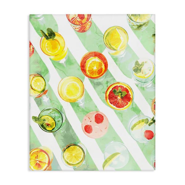 Stupell Industries Various Cocktails Aerial View by Daphne Polselli Unframed Food Graphic Art Print 30 in. x 24 in.