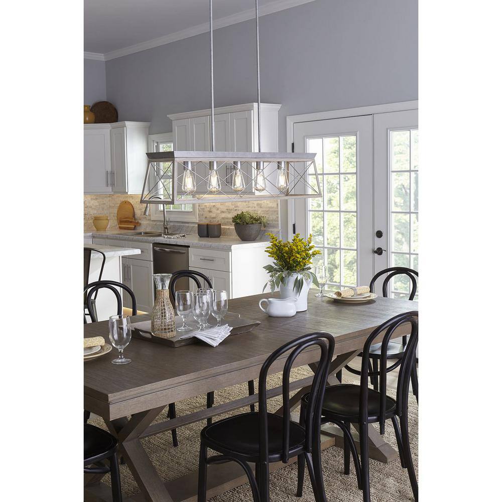 Briarwood Galvanized Steel 5-Light Linear Chandelier