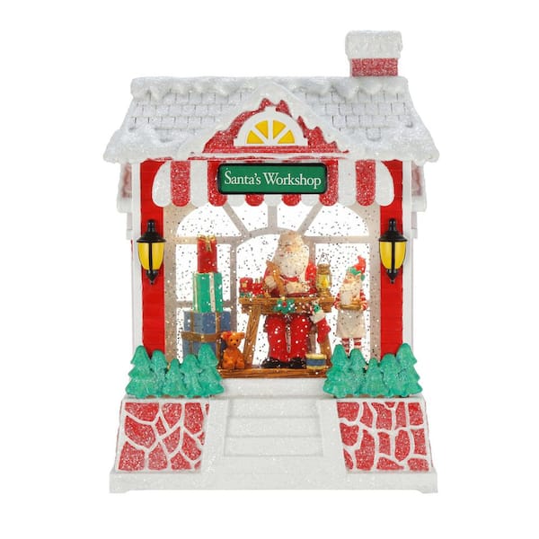 10 in. Moving Water Village House with Scenes