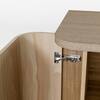 Homsee 86.6 in. Light Oak Wood Buffet with Rounded Corners, 4 Drawers, Push-Latch Doors and Anti-Tip Kit ZZ-HS020550-01