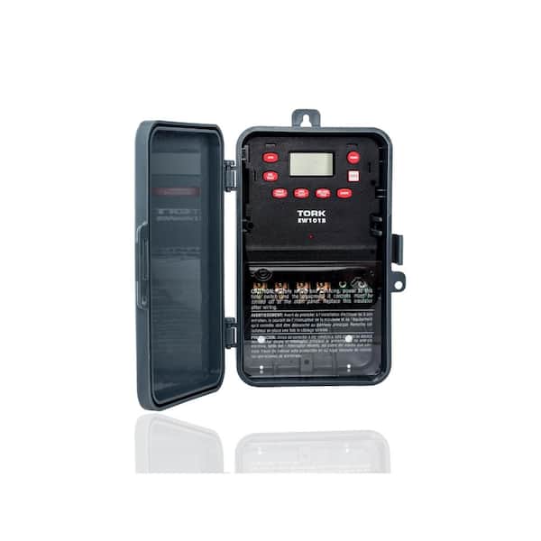 30 Amp 120-277-Volt SPST 7-Day Indoor/Outdoor Digital Time Switch, Gray