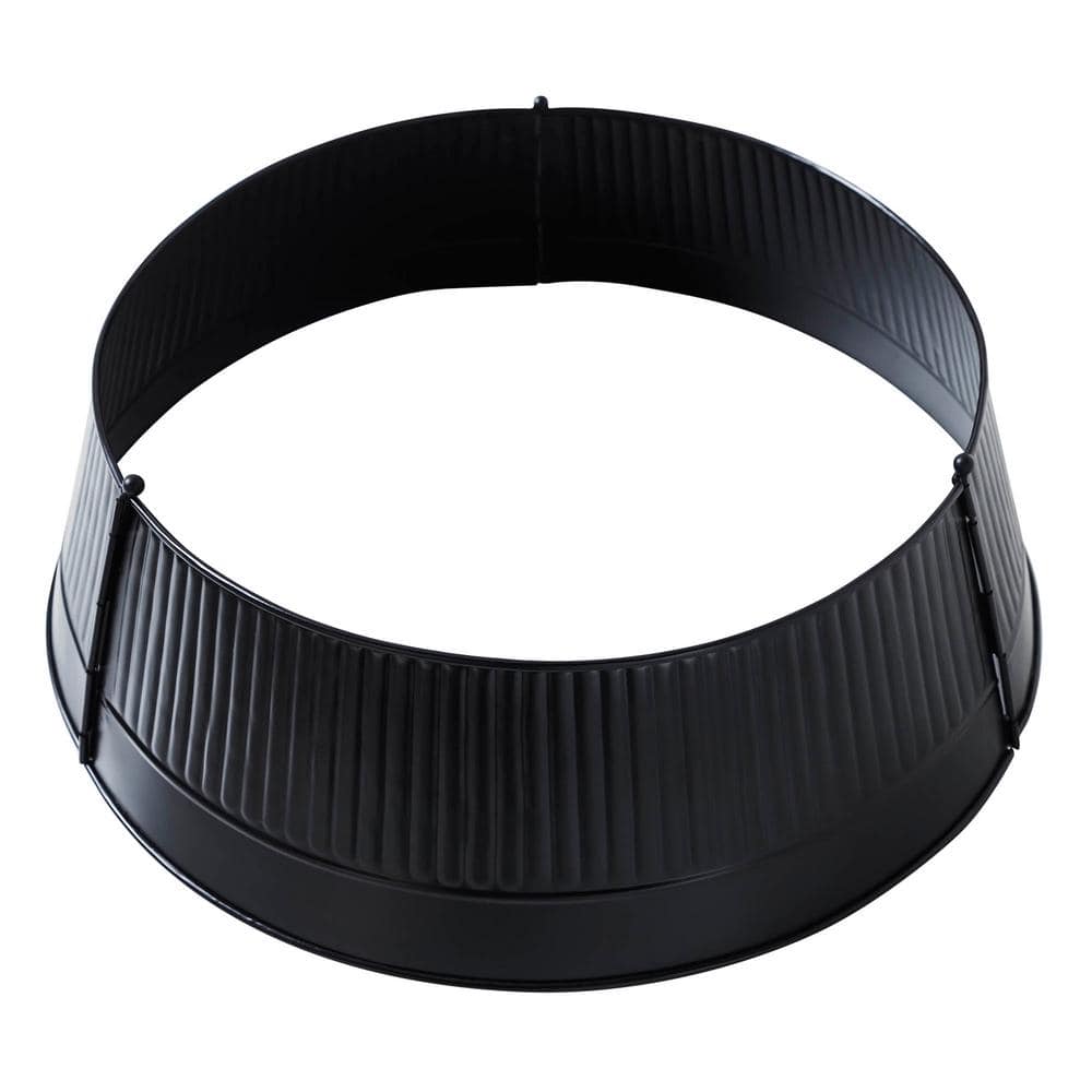 Charcoal Metal Christmas Tree Collar 7.5x24x24