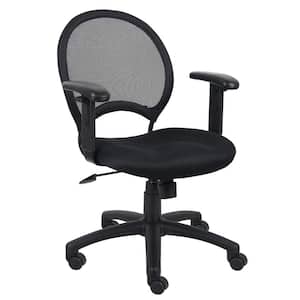 Black Mesh Back and Fabric Seat Adjustable Arms Pneumatic Lift Task Chair