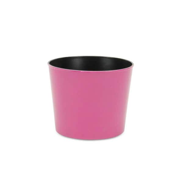 99 Gal. Hot Pink Indoor Plastic Round Planter with Weather Resistance (7 in. L x 7 in. W x 5.75 in. H) 1-Pack