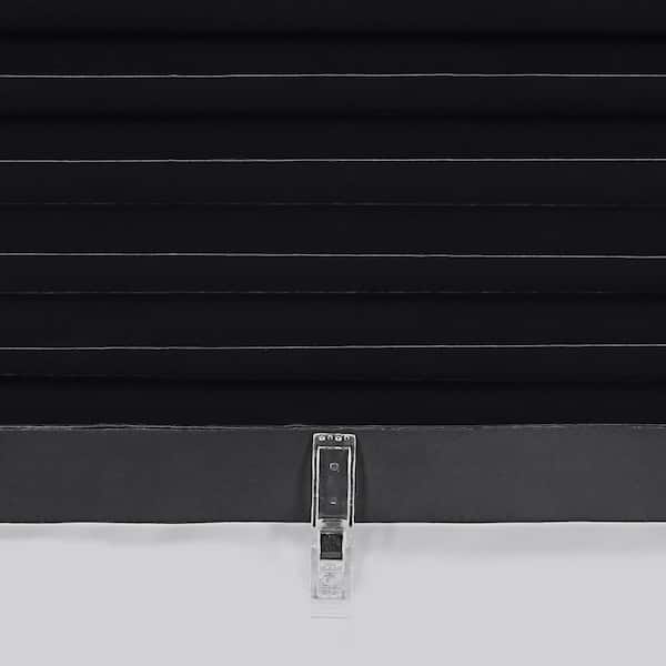 Eclipse Black Cordless Blackout Paper Pleated Shade 36 in. W Eclipse Black Cordless Blackout Paper Pleated Shade 36 in. W