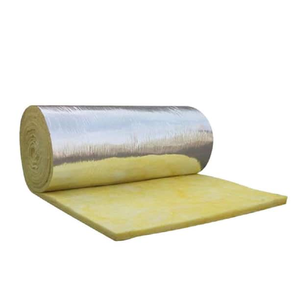 Wellco 48 in. x 10 ft. Aluminum Foil Fiberglass Insulation Roll Radiant ...