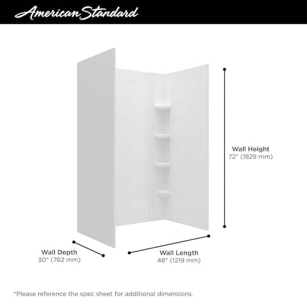 American Standard Ovation Curve 48 in. W x 72 in. H 3-Piece Glue