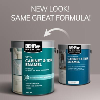 1 Gal. Ultra-Pure White Base Satin Interior Cabinet and Trim Paint