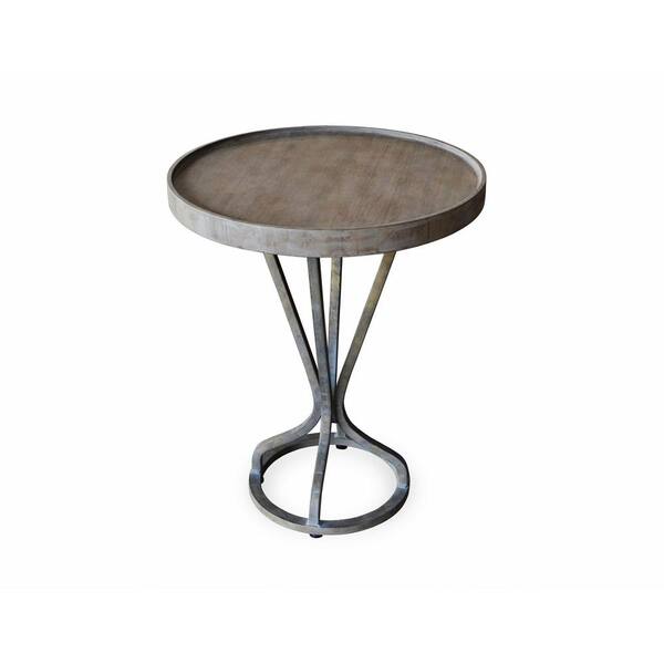 222 Fifth Vintage Industrial Grey Accent Table