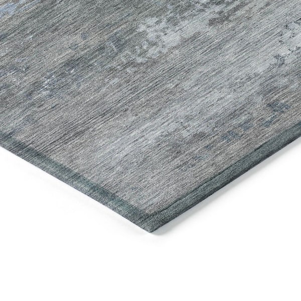 Chantille Machine Washable Indoor/Outdoor Abstract ACN2071 Pewter 8 ft. x 10 ft. Area Rug