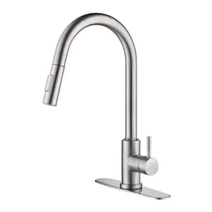 Ballard Touch Single-Handle Pull-Down Sprayer Kitchen Faucet with Dual Function Sprayhead in Brushed Nickel