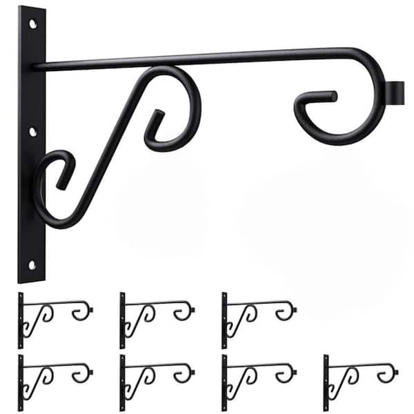 8-Pack 9in Anti-Rust Metal Wall Hooks,Indoor/Outdoor Hangers for Planters,Bird Feeders,Lanterns & Wind Chimes