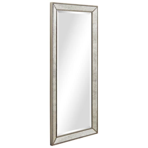 Empire Art Direct Medium Champagne Bead Beveled Rectangle Framed Wall Mirror (Product Width in.54 x Product Height in.24)