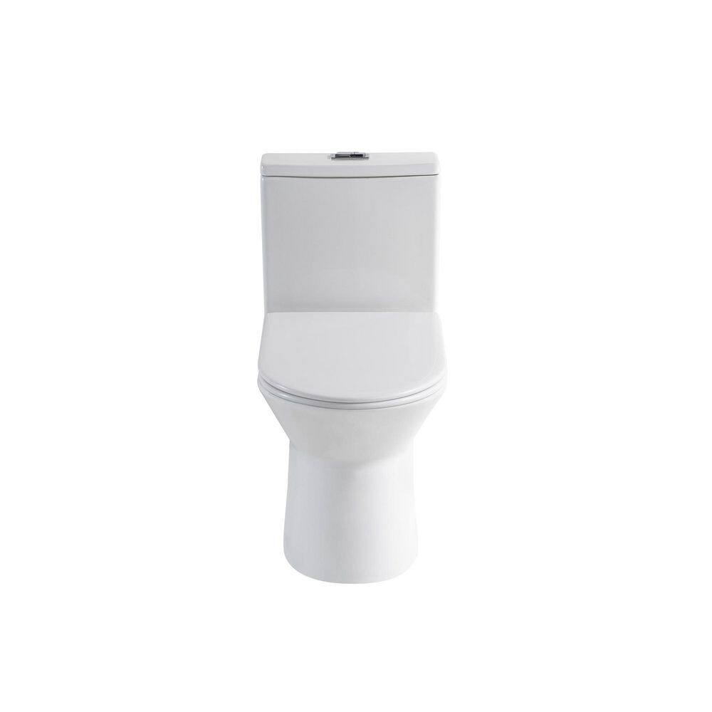 1.1/1.6 GPF Dual Flush 1-Piece Elongated Toilet, 12 in. Rough-In Rimless Bo