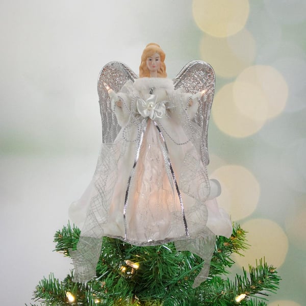 purple dressed black angel christmas light Holiday Living 5-ft LED Black Angel with Horn Decoration ES79-049B at  Lowes.com