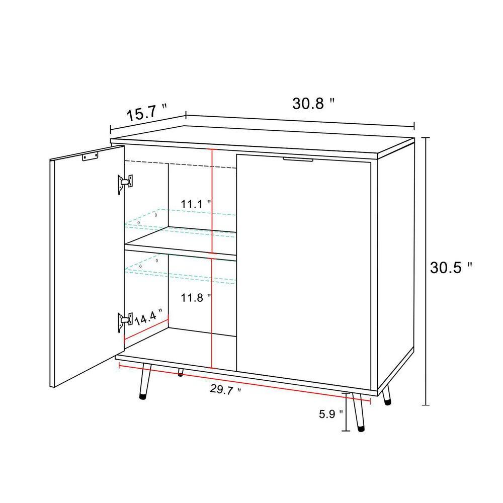 Buy Natural Oak Accent Storage FreeStanding with 2Doors