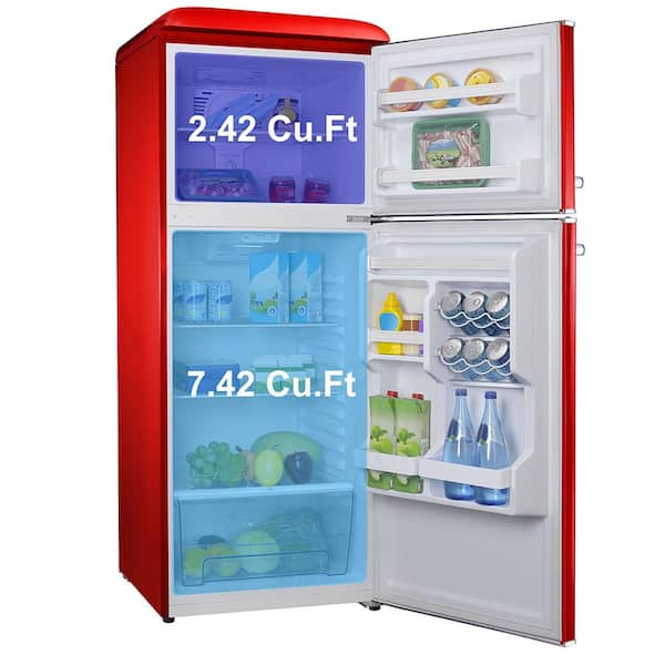 Galanz 10 cu. ft. Retro Frost Free Top Freezer Refrigerator in