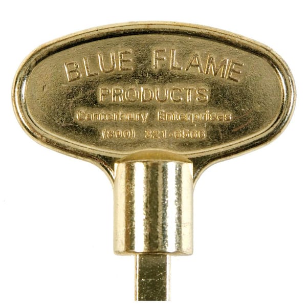Blue Flame 3 in. Universal Gas Valve Key in Polished Brass