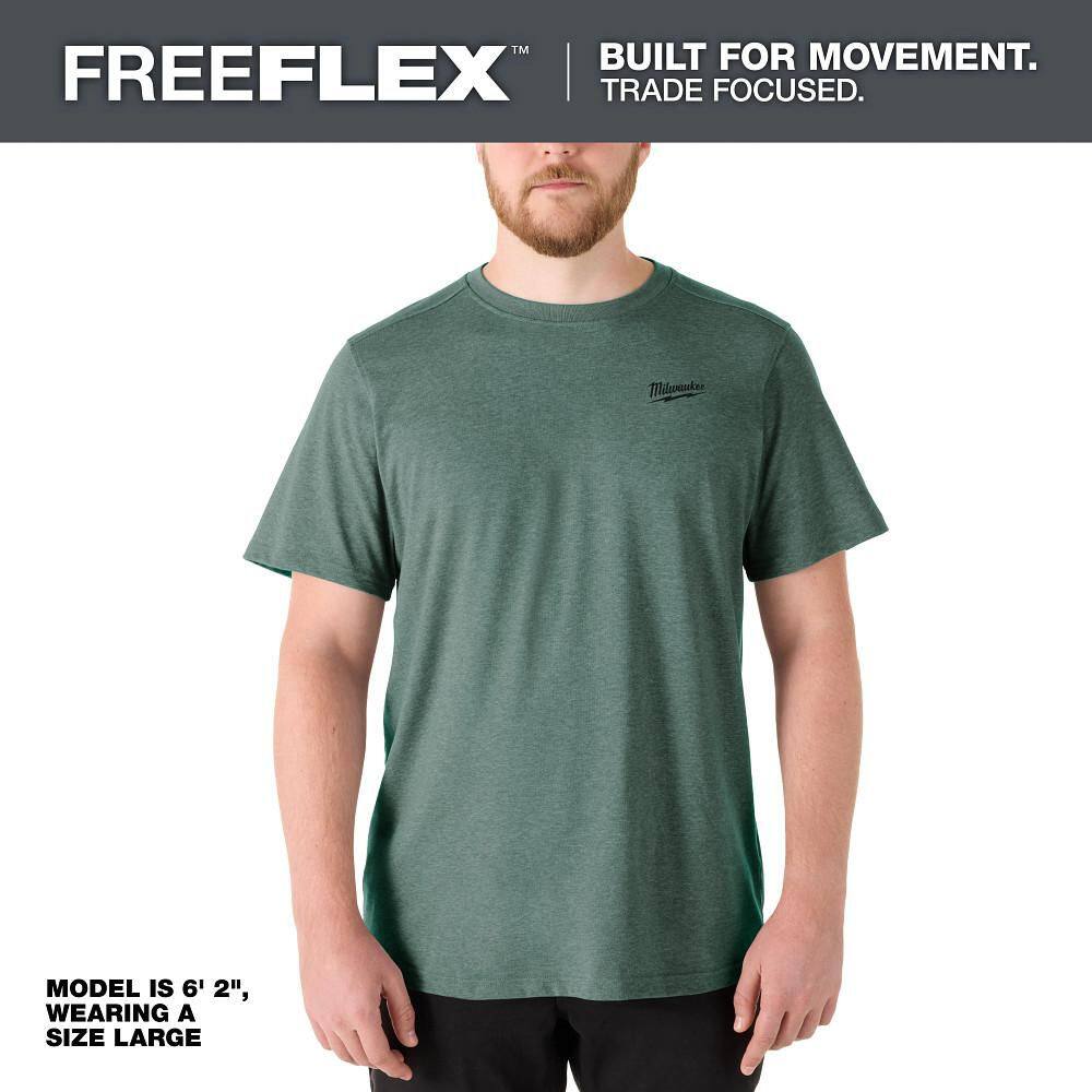 Milwaukee Men's Small Dark Green Cotton/Polyester Short Sleeve