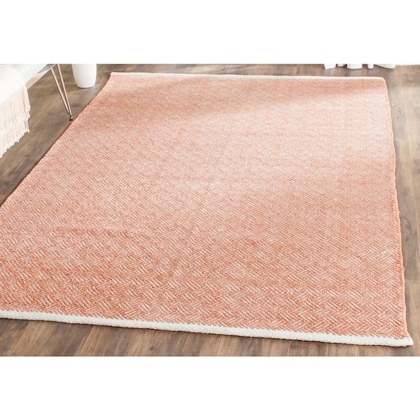 Boston Orange 8 ft. x 10 ft. Solid Gradient Geometric Area Rug